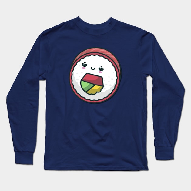 Deliciously Cute: Kawaii Japanese Food Long Sleeve T-Shirt by Pieartscreation